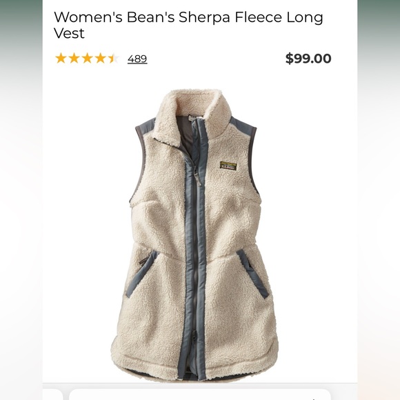 LL Bean plus size Sherpa vest, 1X - Picture 7 of 7